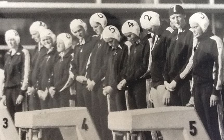 L'équipe féminine à Cali, Colombie, en 1975